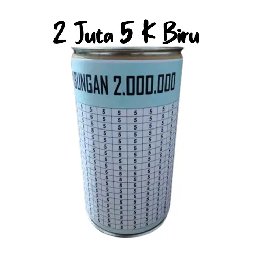 NIZAM STORE 24  2 jt 5 K Biru Putih / Viral Tiktok celeng an Paper Multicoloured Piggy Banks celengan target murah anti tuyul