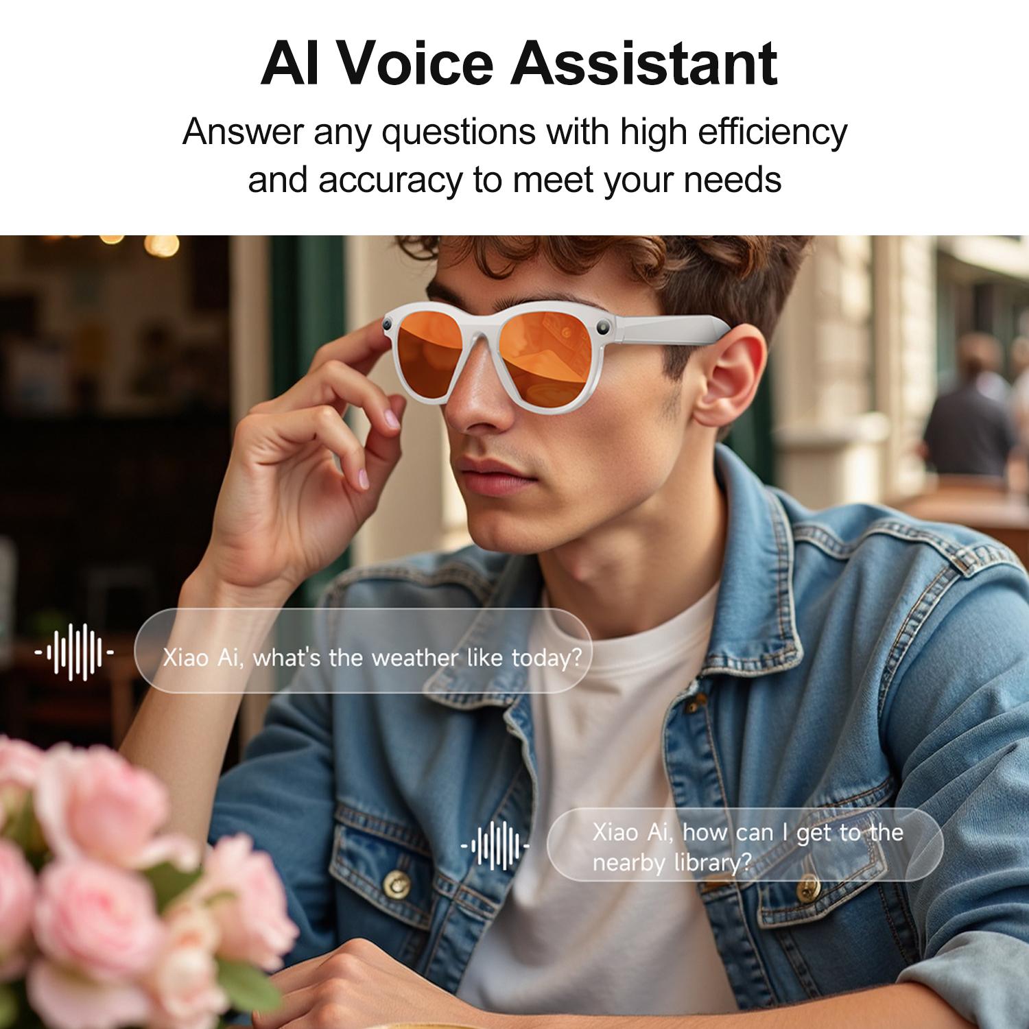 AI Smart Camera Glasses Video Record Bluetooth Calling Voice Assistant Music Player Translation Multifunctional Camera Glasses - Image 4