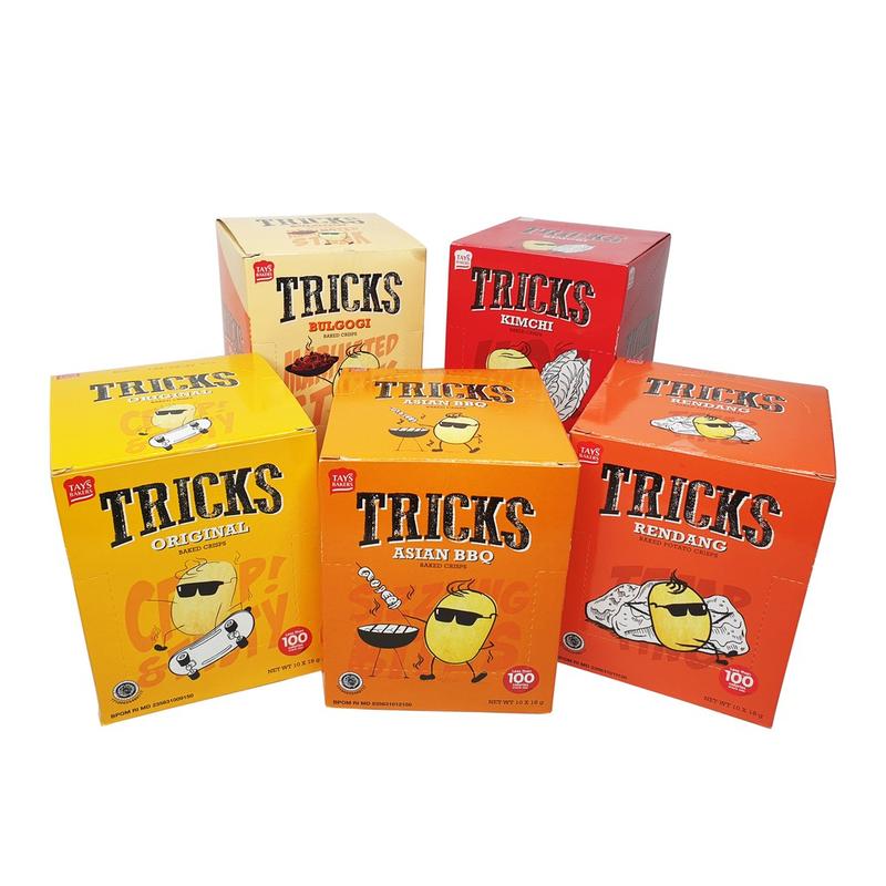 TRICKS Biskuit Kentang Potato Baked Chips 10 x 20gr Tricks Original Tricks Cheese Ramyeon Tricks Rendang Tricks Asian Bbq Tricks Kimchi Tricks Bulgogi 3