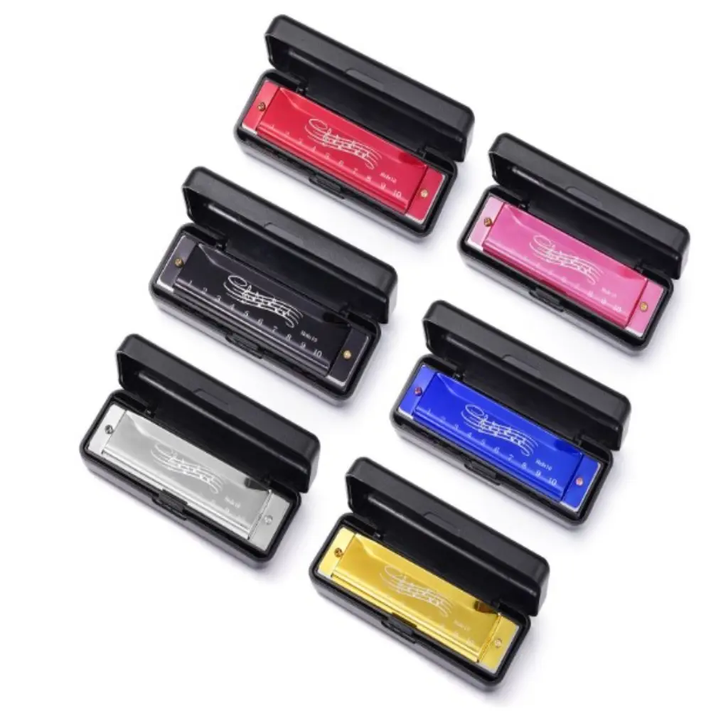 Practical ABS Blues Harmonica Safe Metal Mouth Organ Musical Instruments Rectangle Harmonica Toy Children