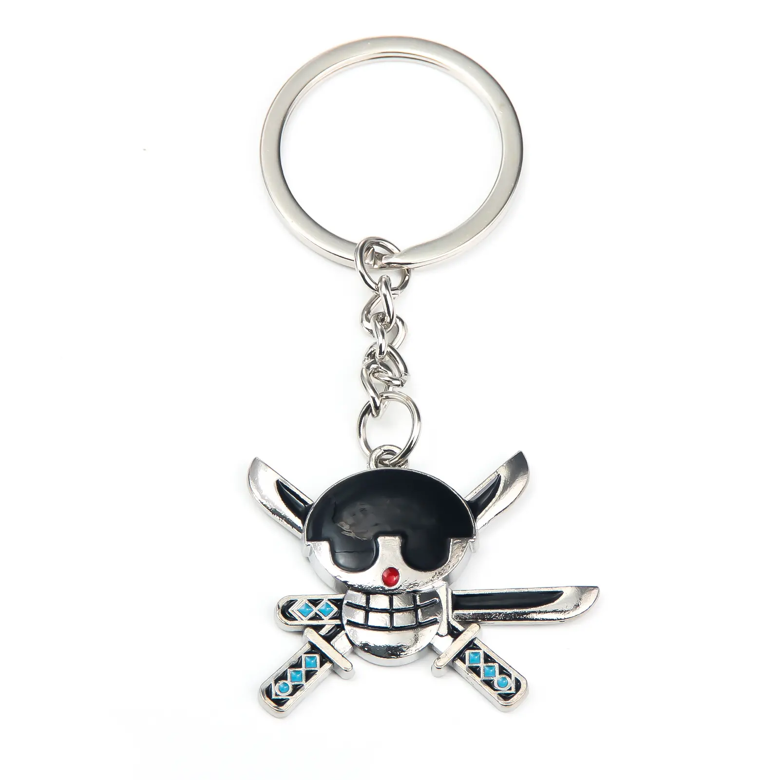 Móc Chìa Khóa One Piece Cướp Biển Zoro, Thiết Kế Nhập Khẩu Anime, Kiếm Sĩ, Thợ Săn Cướp Biển, Mặt Dây Chuyền Mô Hình Saber Đầu Lâu Hoạt Hình