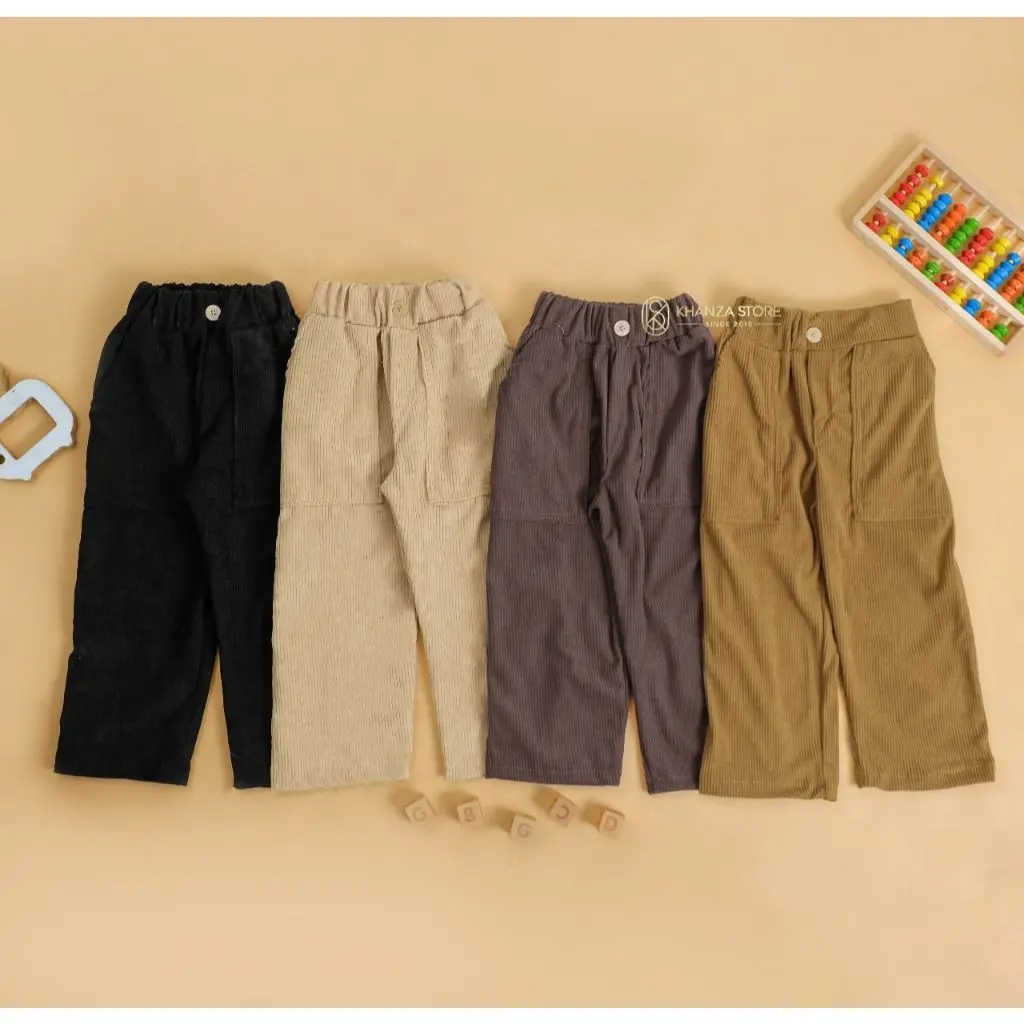 CELANA CORDUROY PANJANG ANAK PEREMPUAN DAN LAKI-LAKI 1-14 TAHUN UNISEX