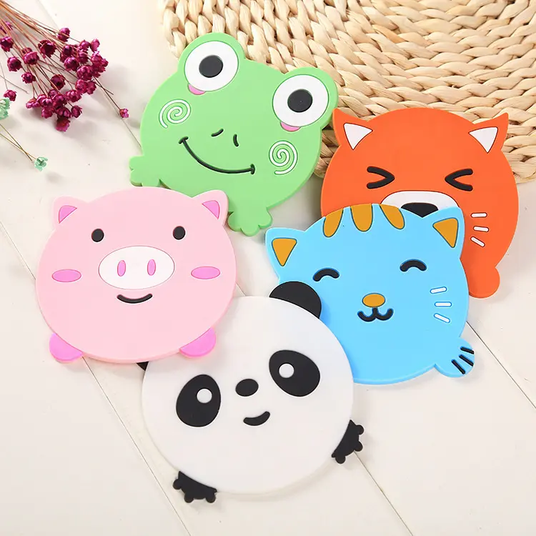 Đế Lót Ly Cao Su Mềm PVC Hoạt Hình, Thiết Kế Sáng Tạo, Tấm Lót Đĩa Dày, Hình Tròn, Tấm Lót Cách Nhiệt Chống Trượt, Thích Hợp Sử Dụng Trong Gia Đình, Năm 2025
