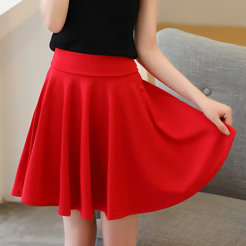 [👗Women's Wear] 45cm to the Knee plus Size Women's Mid-Length Sun Skirt High Waist ladies  skirt Womenswear Bottom Hip Lingerie Minimalist Basic Comfort