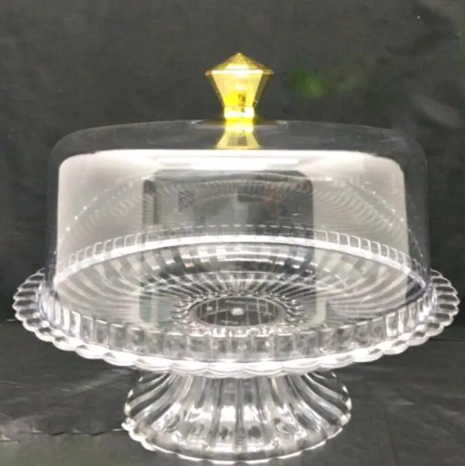 Jual Murah Tempat Kue Bulat Cantik Golden Lemon Acrylic Plastik Kitchenware 0