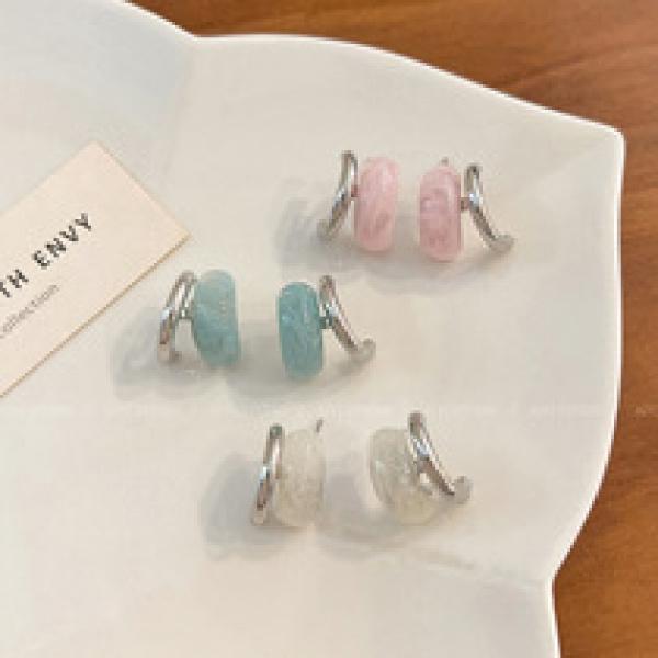 Product Introduction of Ankela Red Steamed Bread Pearl Stud Earrings for Women Light Luxury Minority Simple All-Matching Graceful Bread Bead Beanie Earrings Earrings 5