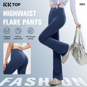 KKTOP Celana Olahraga Yoga Wanita Legging Sport Celana Cutbray Olahraga High Waist Pants Gym (C001)