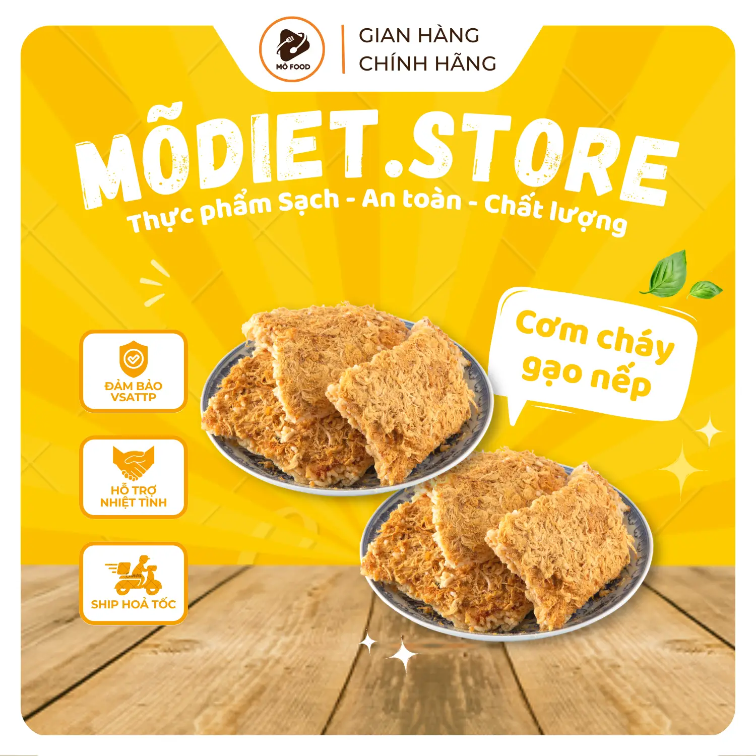 Cơm cháy gạo nếp chà bông Mõ.Food
