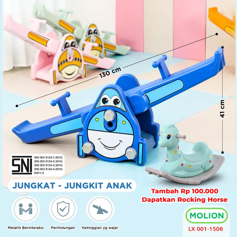 Mainan Jungkat Jungkit Anak Seesaw Prosotan Kuda Kudaan Permainan Plastik Mainan Anak Balance Lucu 001-M1503 0
