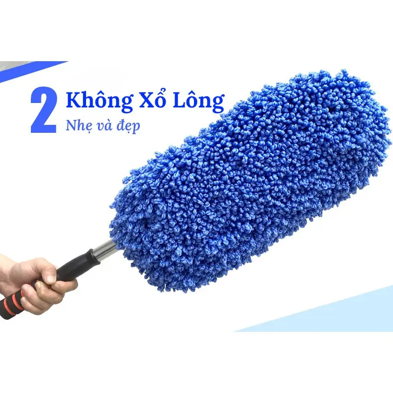Chổi rửa xe ô tô - Chổi lau xe ô tô sợi mềm chất liệu Microfiber cán điều chỉnh độ dài Phụ Kiện vệ s van x abong 2