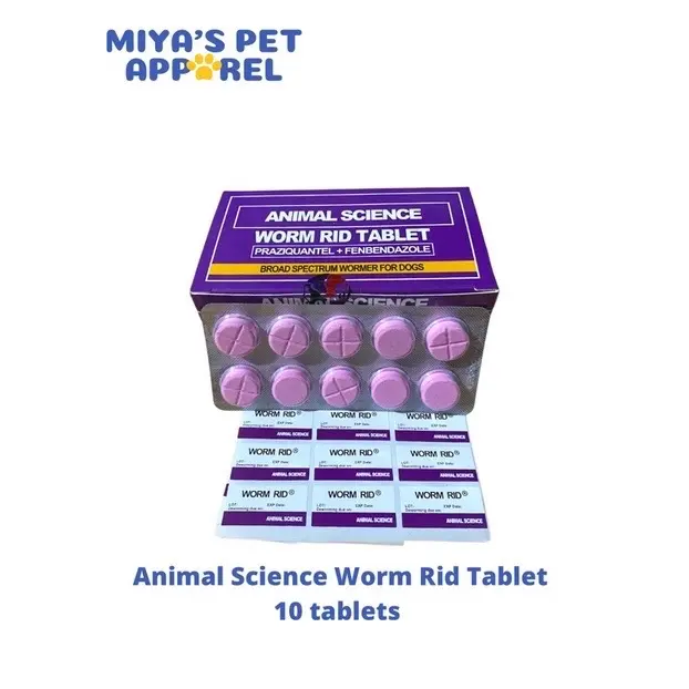 Wormrid Sticker Animal Science Worm Rid (10 tablets with stickers) - TikTok Shop ...