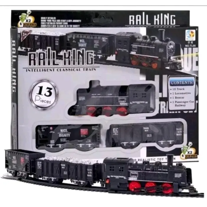 Mainan Anak Kereta Api Rail King 13Pcs PR 17572 /Mainan Edukasi Anak Kereta Api Bisa Nyala Lampu Car Control 0