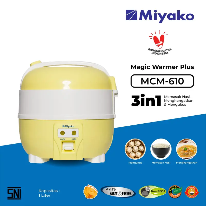 miyako mcm 610 Magic Com 1L mcm610 Rice Cooker 3in1 1 liter l magicom 1