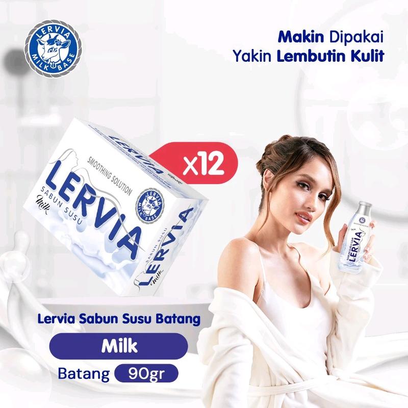 PROMO 10PCS SABUN BATANG LERVIA 90GRAM Soap Pencerah 1