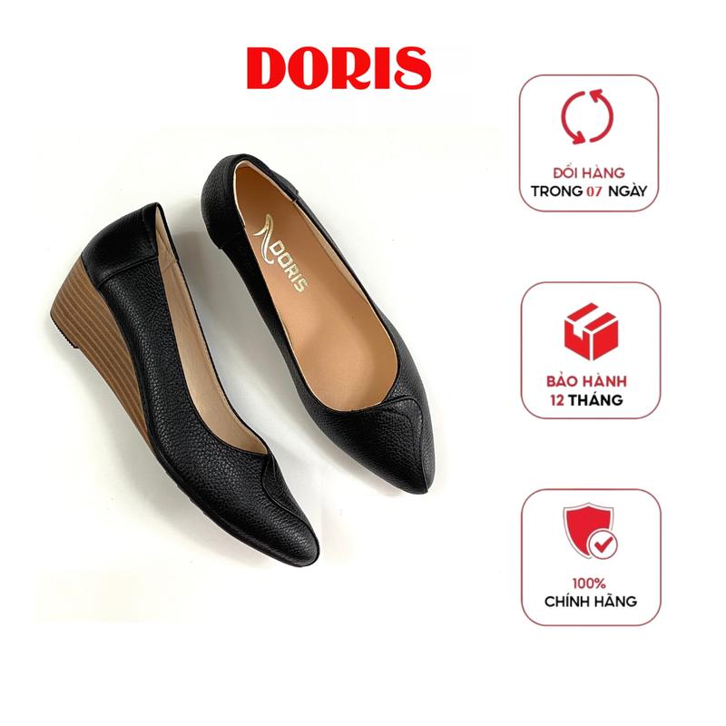 Giày búp bê nữ đế xuồng 5cm DORIS DR502- FORM NHỎ TĂNG 1 SIZE da thật mũi nhọn - BẢO HÀNH 12 THÁNG-CÓ SIZE 40 Nhung