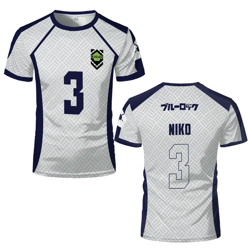 Áo thun nam Blue Lock Anime Nagi thoáng khí nhanh khô thể thao Áo thun cho trẻ em Áo bóng đá Áo thun 5