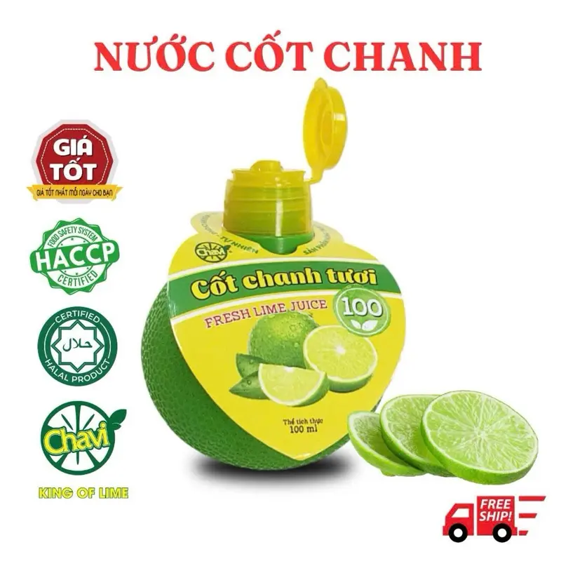Quả Chanh Chavi, Nước Cốt Chanh Tươi 100 Làm Gia Vị Chua Và Pha Chế Chai 100ml