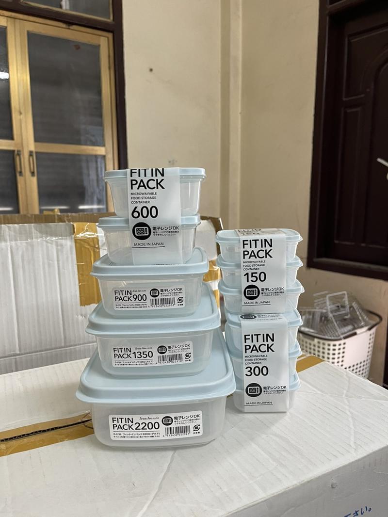 Product Introduction of Set Hộp thực phẩm Fit in Pack nắp dẻo Nhật Bản 2200ml,1350ml,900ml,600ml,300ml,150ml 30