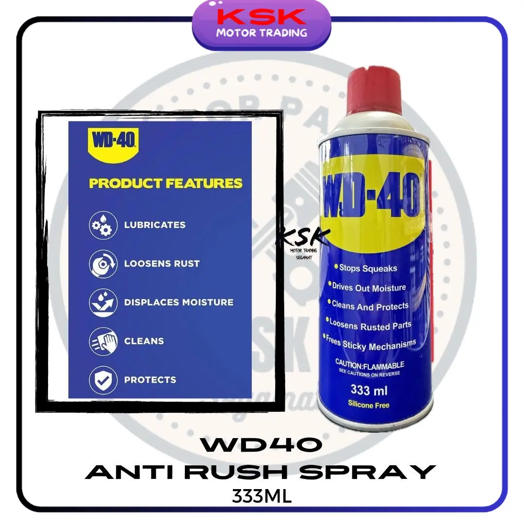【CNY SALE】WD40 ANTI RUST LUBRICANT REMOVER MULTIPURPOSE SPRAY 333ML UNIVERSAL ANTI KARAK