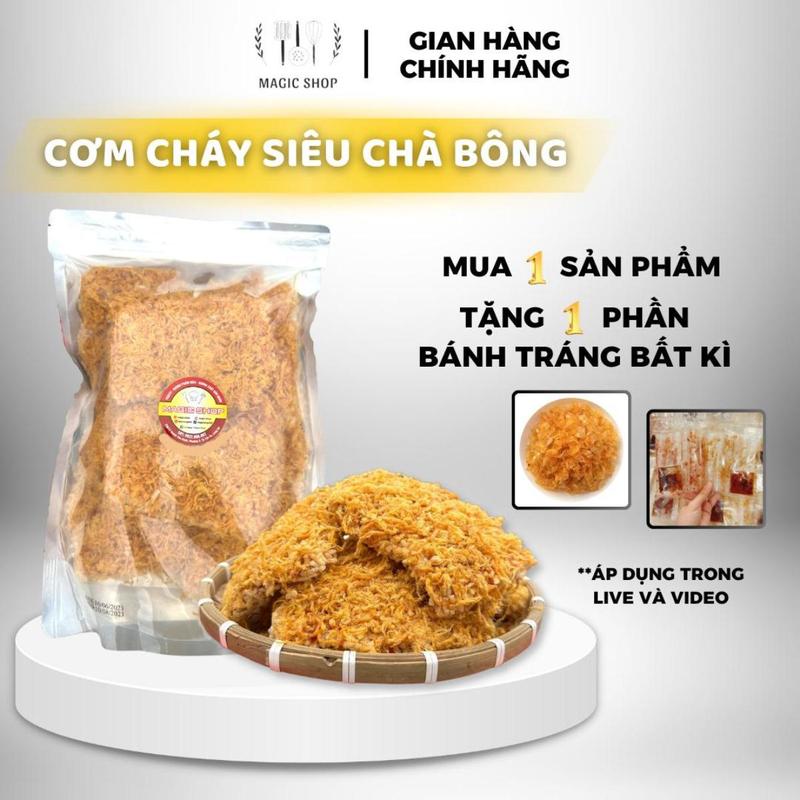 1KG CƠM CHÁY CHÀ BÔNG MAGIC SHOP TẶNG BÁNH TRÁNG com  chay