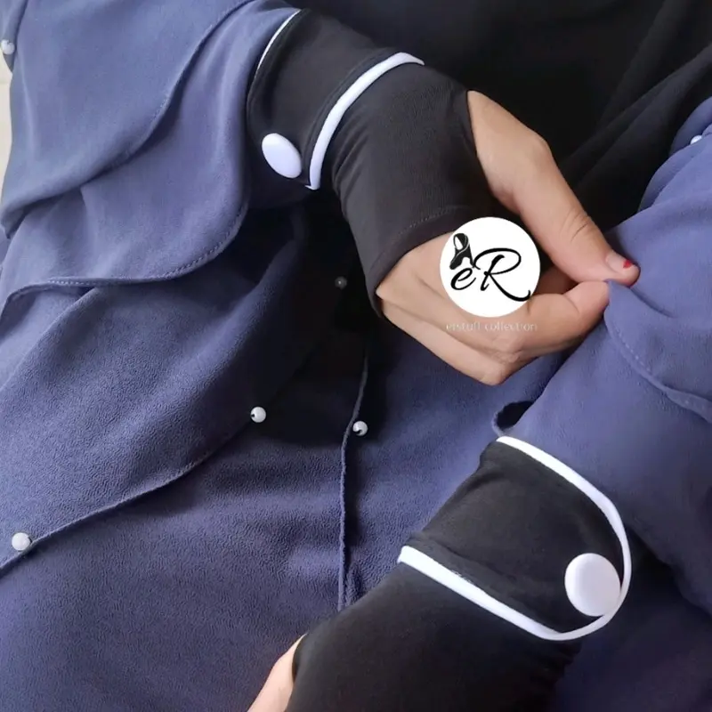 HANDSOCK BUTTONFLY / HANDSOCK MANSET JEMPOL KANCING BULAT SAYAP Panjang Tangan 3