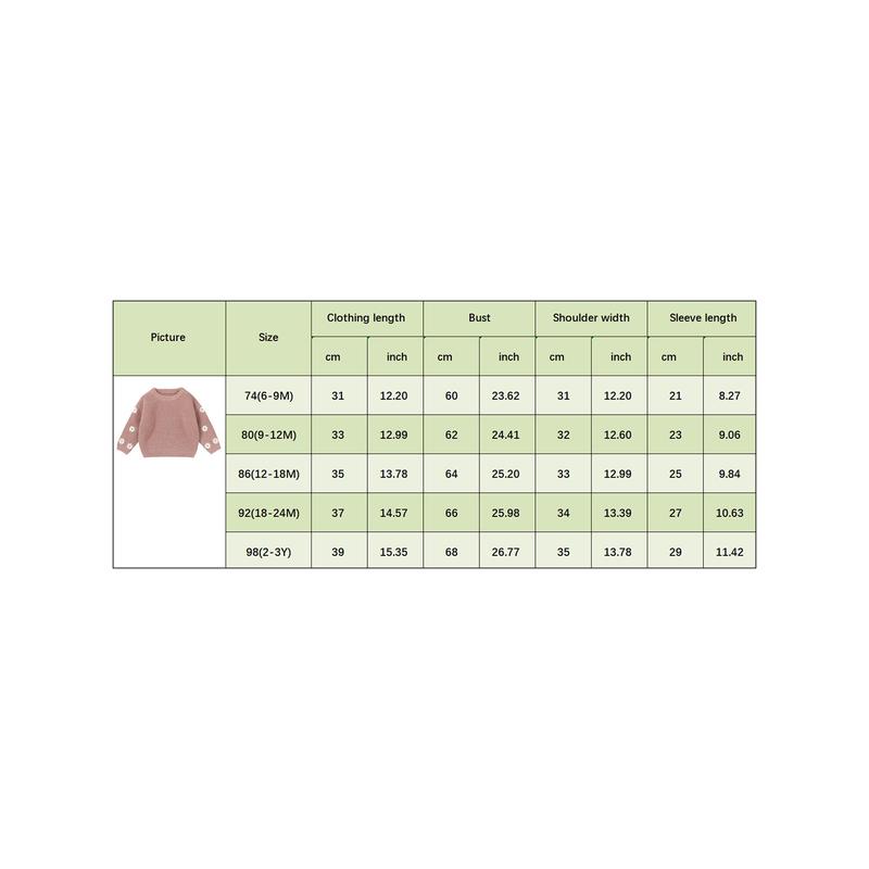 Product Introduction of Newborn Girl Sweater Casual Floral Embroidery Warm Knitted Long Sleeves Pullover Infant Knitwear for Toddler 0