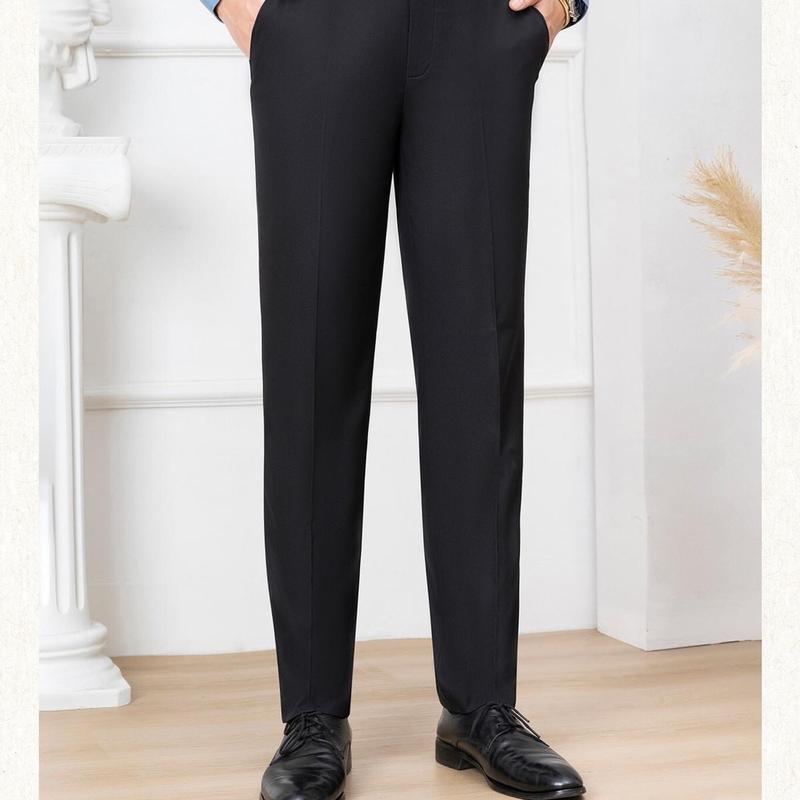 Quần âu cao cấp vinlo form regular fit  Màu đen vải vescose chống nhăn nhàu, co giãn nhẹ 1