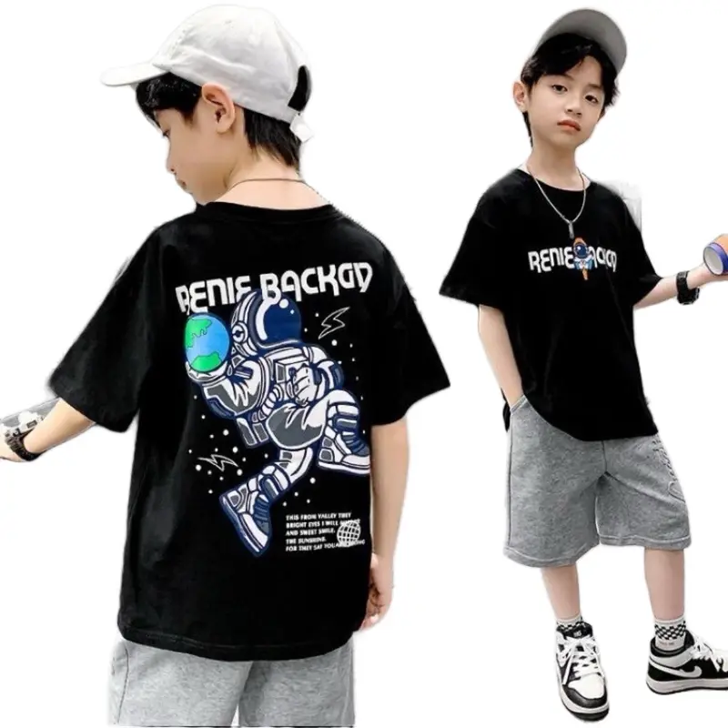Bộ bé trai phi hành gia 18-55kg chất cotton mịn mát 0