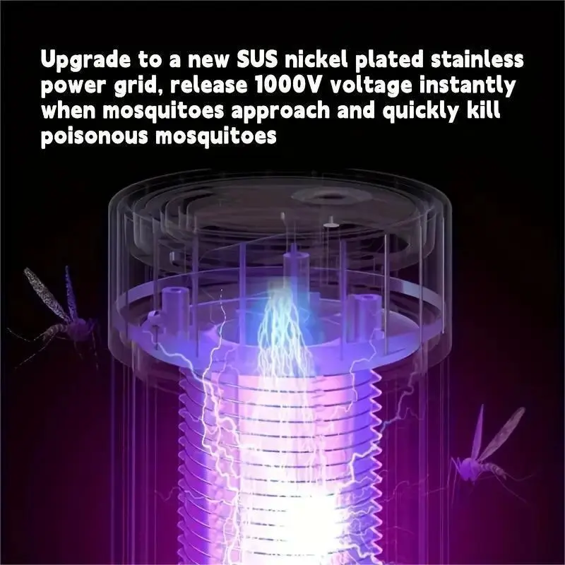 USB Rechargeable Electric Mosquito Killer, Silent Mosquito Killer Lamp, Non-radiation Mosquito Killer Light, Household Insect Control Tool 4