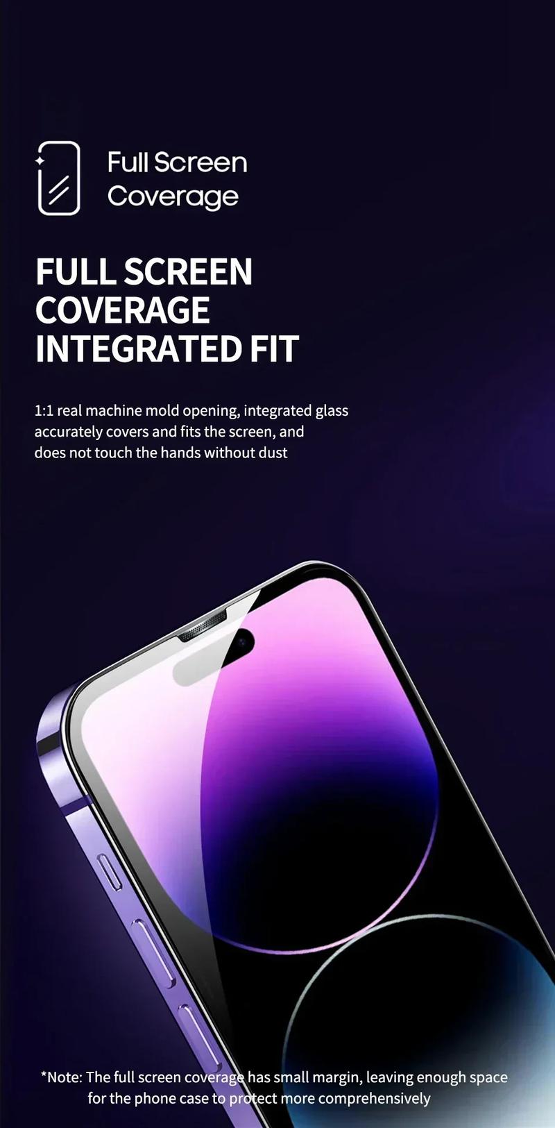 Product Introduction of 1-2Pc Oleophobic Coating Dust Free Easy Installation Screen Protector for IPhone 13 11 12 14 15 Pro Max Mini XR 16 15 Plus Glass 7