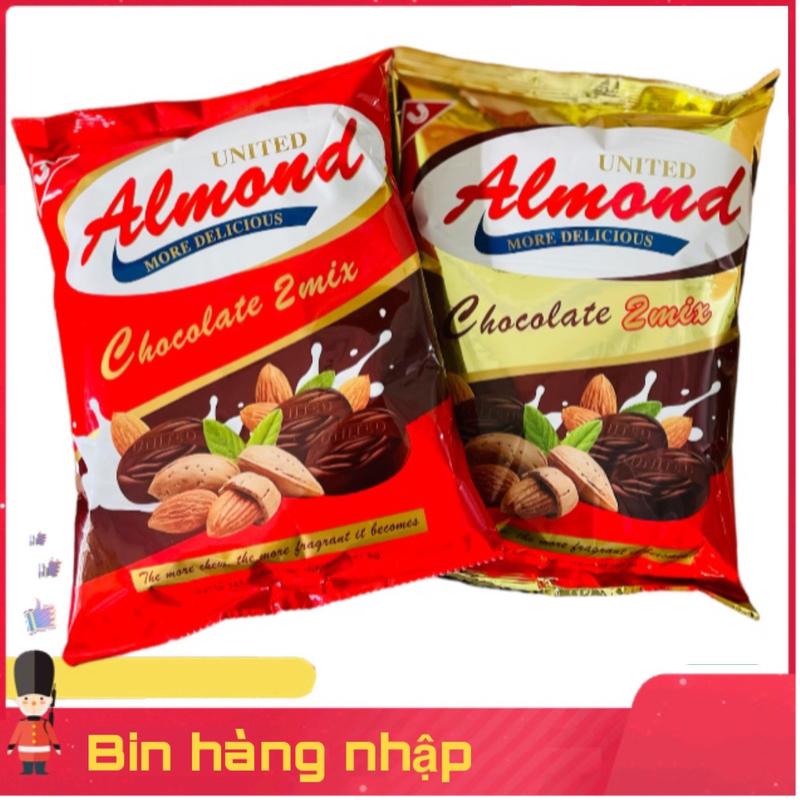 Kẹo socola hạnh nhân mix 2 vị Almond united Thái Lan