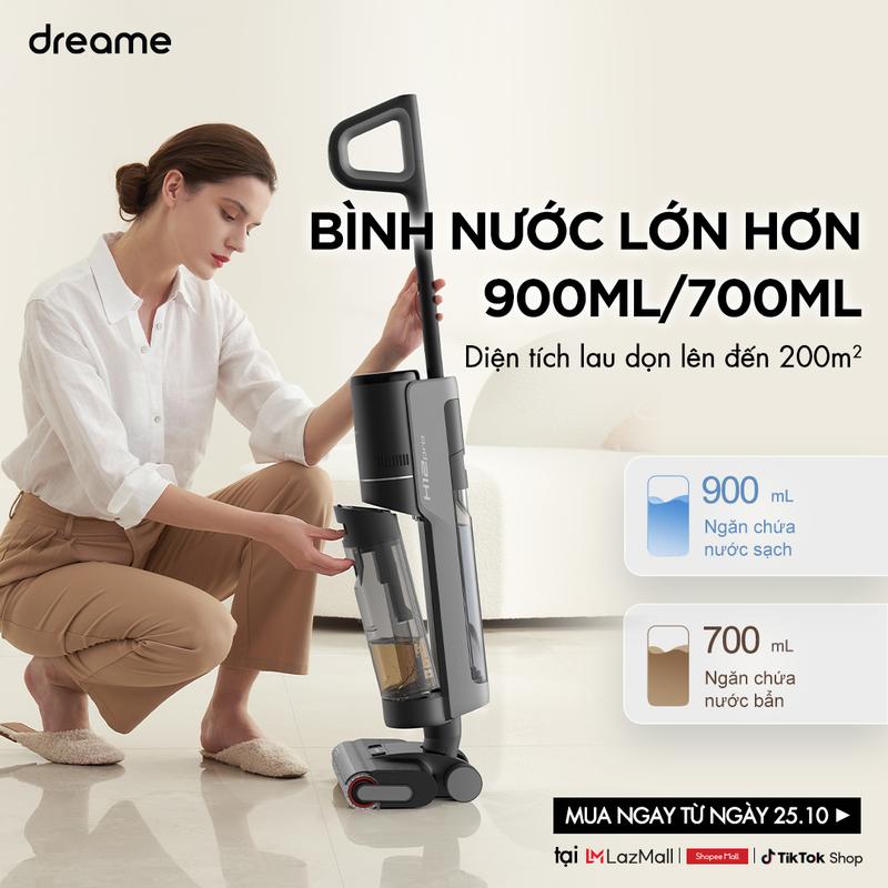 [TẶNG 1 chai Nước lau 1L] Máy Lau Sàn Hút Bụi Thông Minh Dreame H12 Pro - Hàng chính hãng - Phiên bản quốc tế Máy Hút Bụi Làm Sạch 4