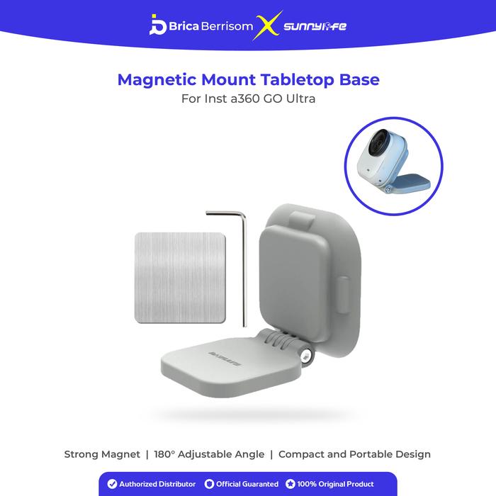 Gambar Sunnylife Magnetic Mount Tabletop Base For Inst a360 Go Ultra Bracket Angles Adjustable 180 Degrees Rotation Holder Action Camera - GU-DZ048-D dari Brica Berrisom Kab. Tangerang Tokopedia