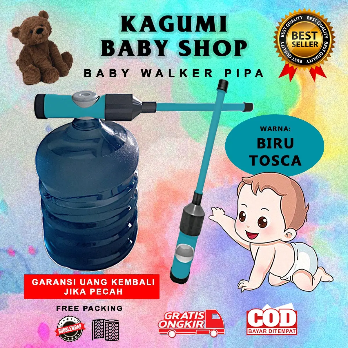 Alat Bantu Jalan Bayi Baby Walker Pipa Paralon olahraga & hobi yellow rainbow