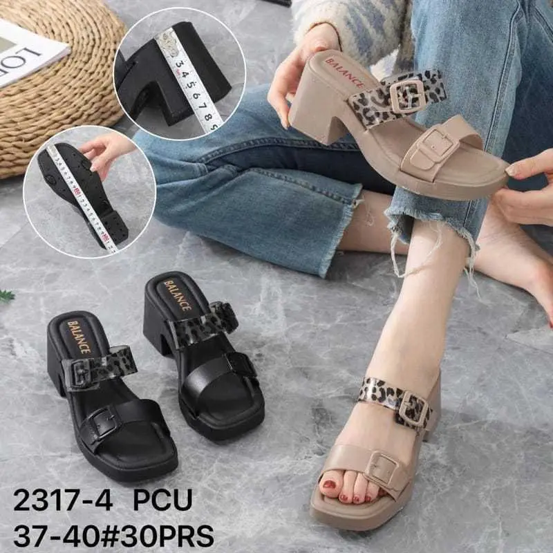 Sandal wedges wanita Selop Wedges Jelly Fashion BALANCE Import 2317-4