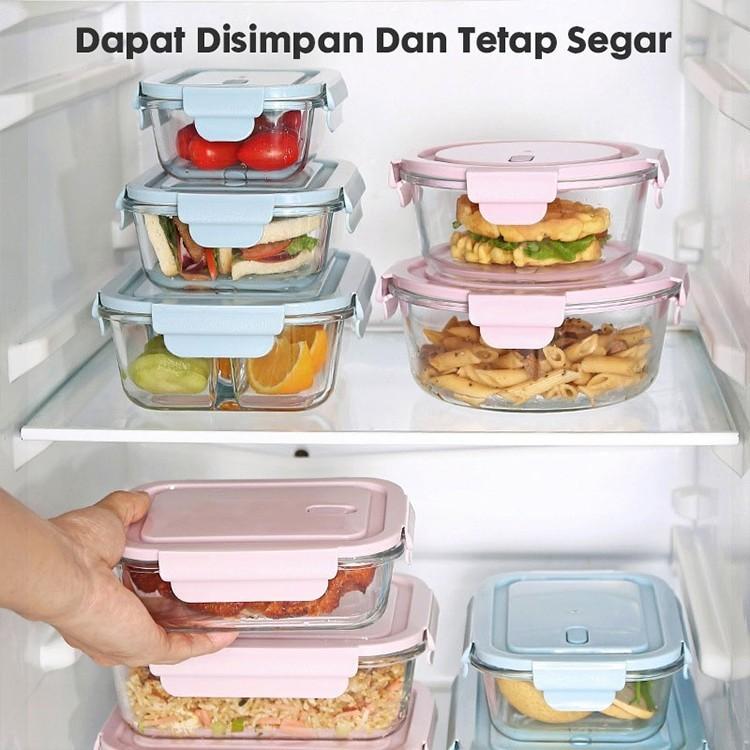 【Medan Ready stock】Eatkit Kotak Bekal Kaca 1000ml Lunch Box Microwaveable Tempat Makan 3 Sekat Food Storage Penyimpanan 【Medan Ready stock】Eatkit Kotak Bekal Kaca 1000ml Lunch Box Microwaveable Tempat Makan 3 Sekat Food Storage Penyimpanan