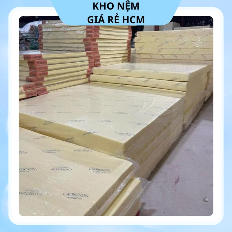 Nệm 1M4 X 2M X 10CM Tặng Kèm 2 Gối Nằm Gòn Hơi  Cao Su Non Phẳng  American 8