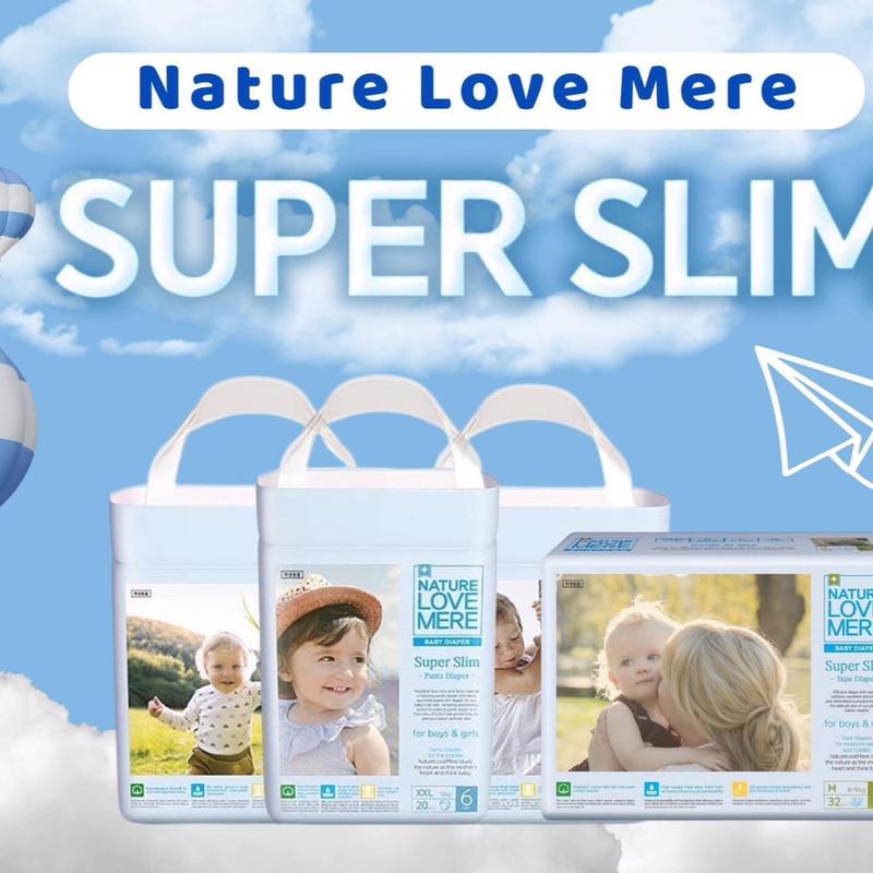 Bỉm dán quần NATURE LOVE MERE Super Slim cao cấp nội địa Hàn Quốc cho bé S26 M24 L22 XL20 XXL18