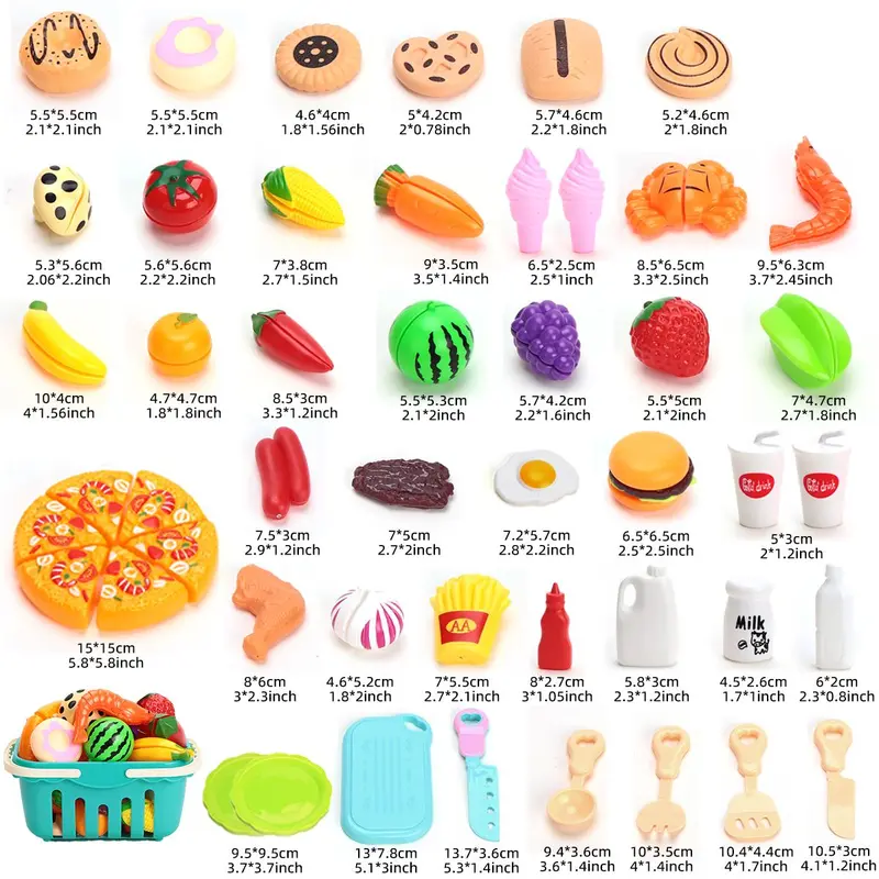 Random Color Simulated Food Toy, Pretend Play Food Toy, Kitchen Accessories, Fine Motor Skills Toy, Preschool Accessories, Kids Toys 1