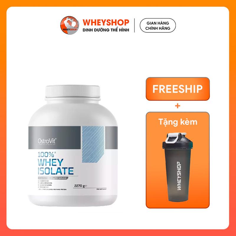 [ Freeship + Tặng Bình ] Ostrovit Whey Protein Isolate 5Lbs (2.27kg), Bột uống hỗ trợ phát triển cơ bắp - WHEYSHOP VN
