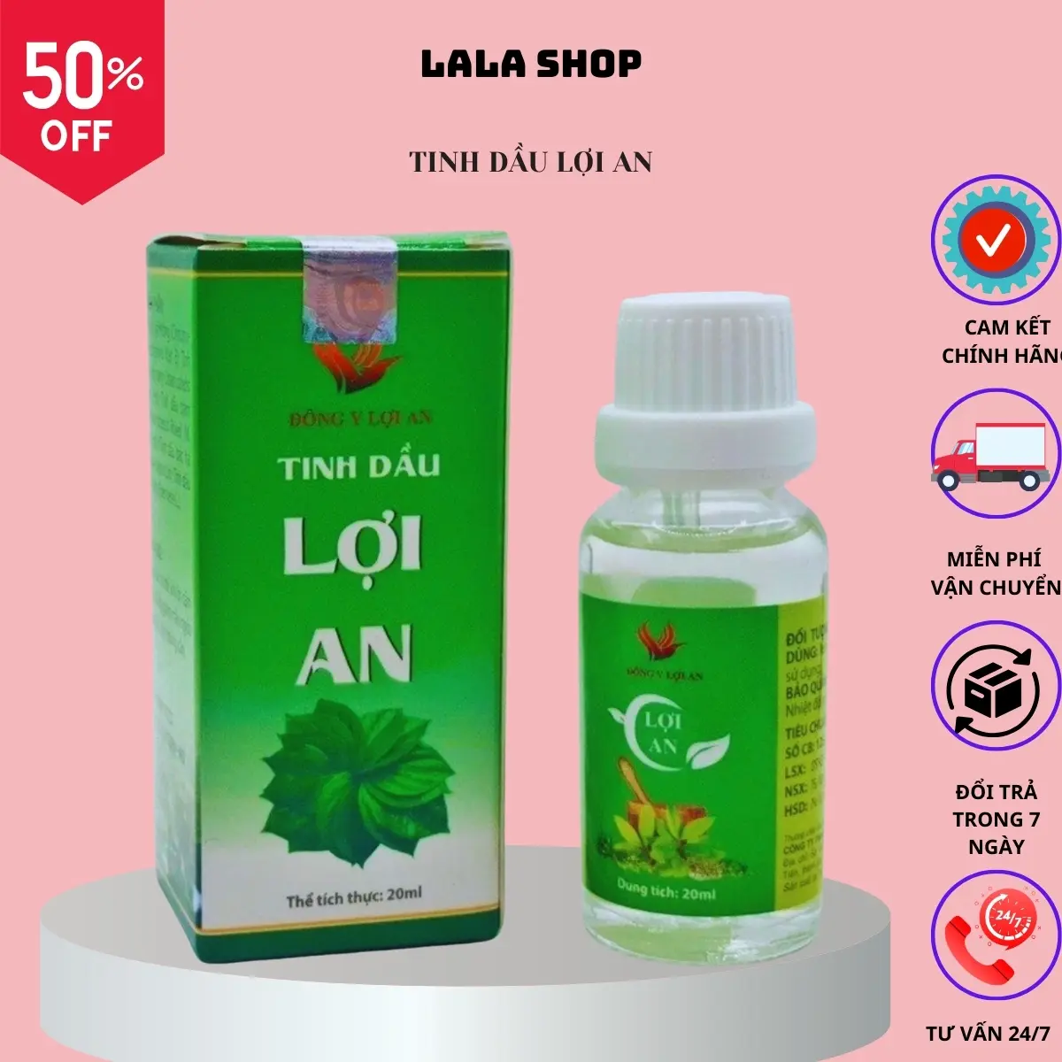 Tinh dầu thảo dược Lợi An-Chính hãng hỗ trợ giảm ho khò khè ngạt mũi hiệu quả chỉ sau 1-2 ngày sư dụng