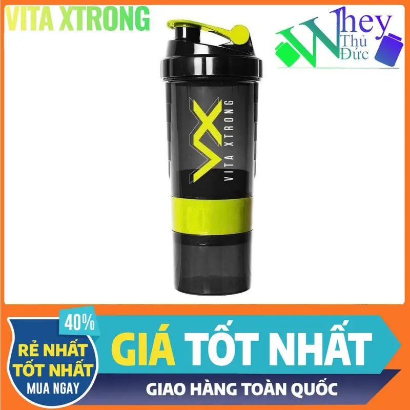 Bình lắc gym Vitaxtrong - Bình lắc đa năng 2 ngăn VitaxTrong - Sport 0