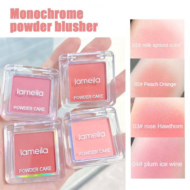 Lameila-Phấn Má Hồng Ngọc Trai Đơn Sắc, Phấn Tạo Khối Rouge, Trang Điểm Khỏa Thân, Đường Viền Khuôn Mặt 2