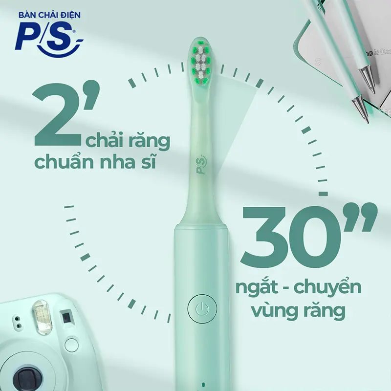 Bàn Chải Điện P/S Sonic Expert Chuyên Gia Sóng Âm - Công Nghệ Sóng Âm, Chải Sạch Mảng Bám Tới 8X [2] 8