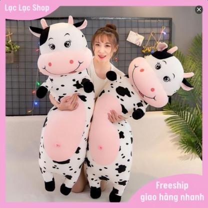 Gấu Bông Bò Sữa , Trâu Sữa Dáng Dài Siêu Cute