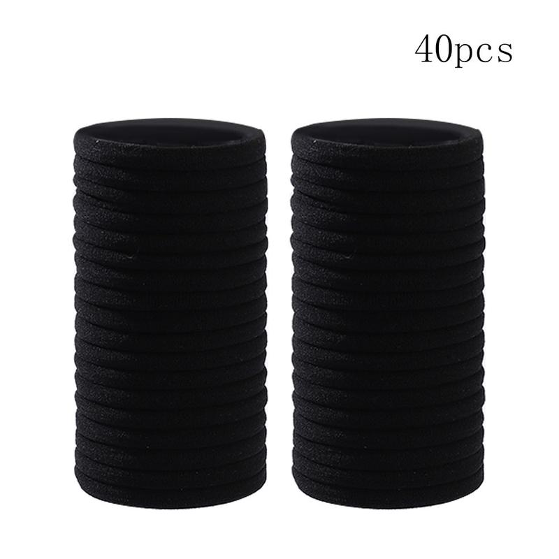 Bộ Dây Buộc Tóc Co Giãn, 40 Cái / Bộ, Màu Đen, Kiểu Bobbles, Dành Cho Phụ Nữ Và Trẻ Em Gái, Phụ Kiện Tóc, [Giao Hàng Từ Việt Nam] 4