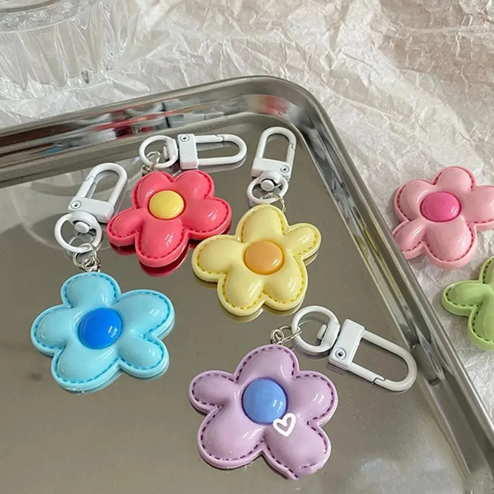 Car keychain candy colored cute flower pendant keychain bag headphone case pendant accessory decoration