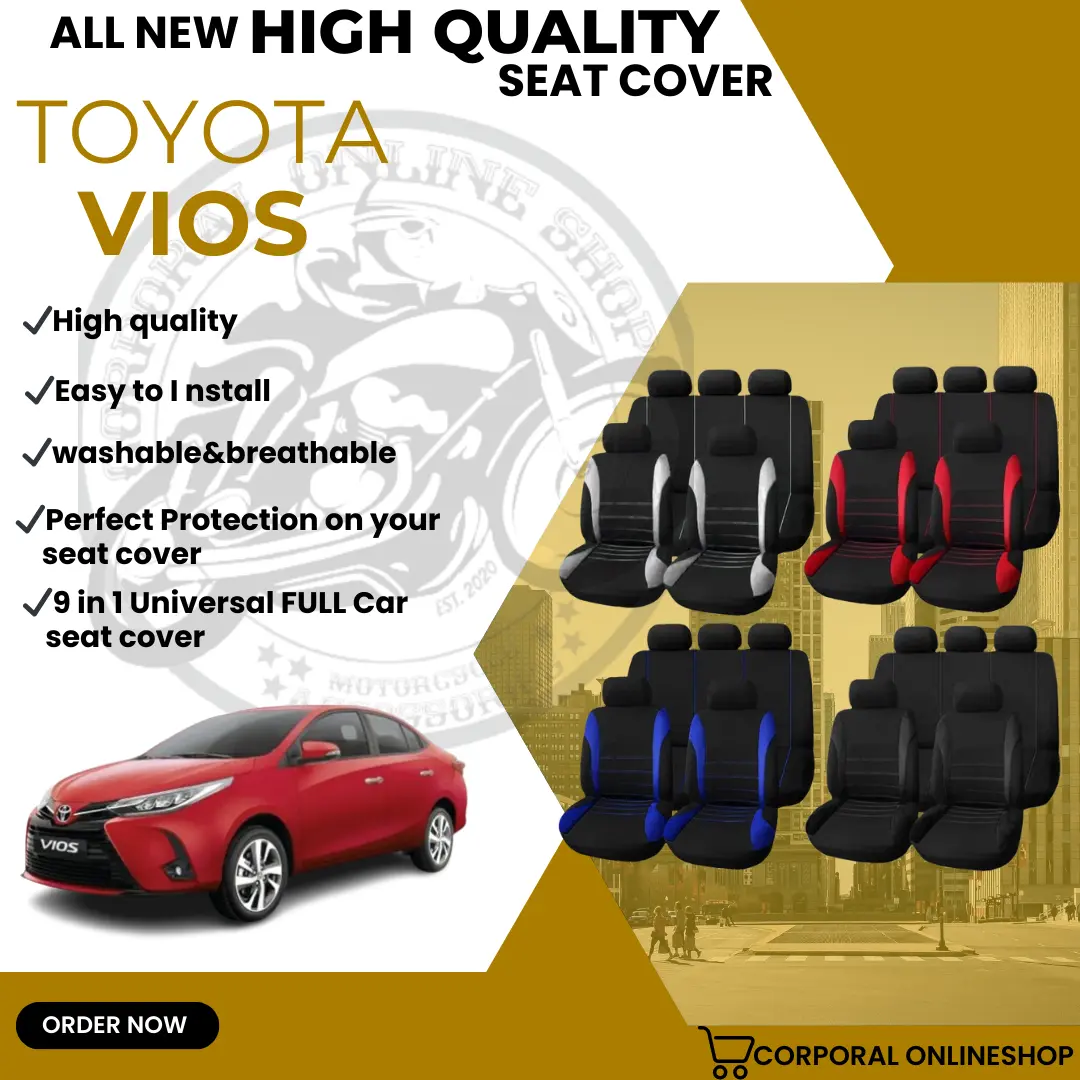 TOYOTA VIOS Full seat seat cover (HARAP LIKOD) easy installation Polyester Fabric