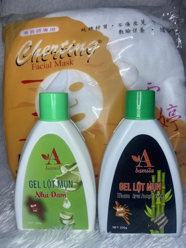 Combo Gel Lột Mụn 200g Và Mặt Nạ Giấy 1 Bịch 100 Miếng 0