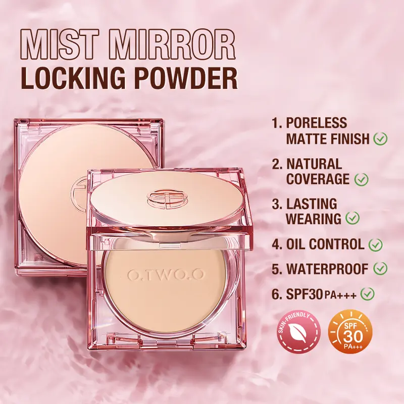 O.TWO.O 3D Soft Focus Face Powder Waterproof Long Lasting Oil Control 24H Natural Skin Tones Hydrating Makeup Powder Foundation 3